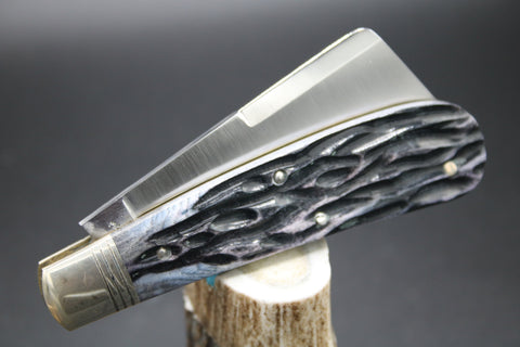 Cooper Cutlery 5101 Schatt & Morgan Black Purple Jigged Bone Jesse Crouch