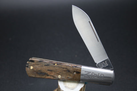 Cooper Cutlery Schatt & Morgan Buffalo Horn Fossil Barlow.