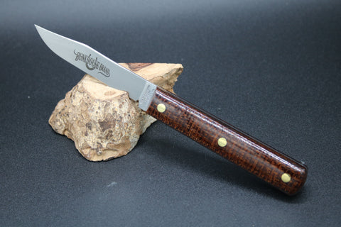 Great Eastern Cutlery K31CAR Bunkhouse Brand Brown Burlap Micarta Paring Knife.
