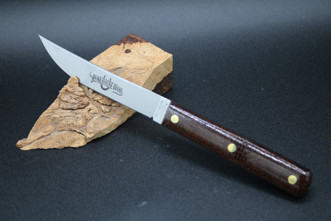 Great Eastern Cutlery K33CAR Bunkhouse Brand Brown Burlap Micarta Steak Knife