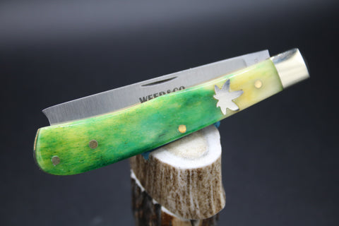 Cooper Cutlery 5119JGCBZ Weed & Co Jungle Green Smooth Camel Bone.