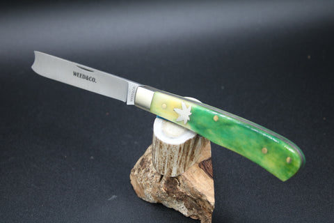 Cooper Cutlery 5119JGCBZ Weed & Co Jungle Green Smooth Camel Bone.