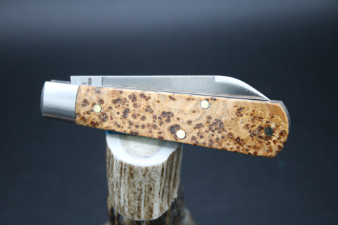 Cooper Cutlery Spalted Maple with Black Shield Dollar Knife