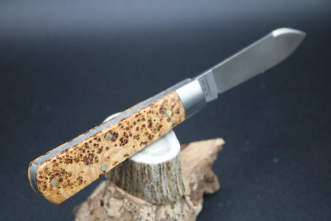 Cooper Cutlery Spalted Maple with Black Shield Dollar Knife