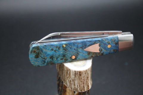 Cooper Cutlery Beaver Falls Beautiful Blue Box Elder with Arrow Shield