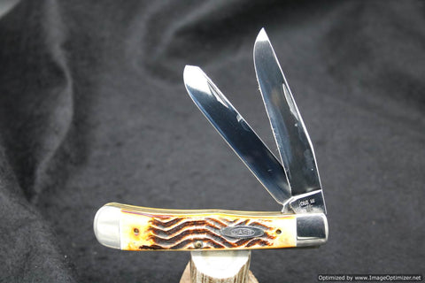 Case Knives (Vintage) XX USA Lightning S 4 Dot 5254 Beautiful Second Cut Stag Trapper. #28