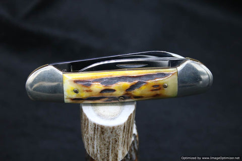 Case Knives (Vintage) XX USA 10 Dot Sambar Stag Canoe. #23