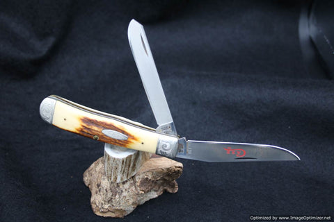 Case Knives (Vintage) XX USA Two Dot 5254  Beautiful Stag Trapper. #17 .