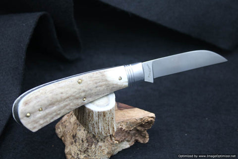 Schatt & Morgan Select #01 Antique White Stag Wharncliff.  1 of 30 Made.