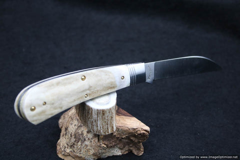 Schatt & Morgan Select #01 Antique White Stag Wharncliff. 1 of 30 Made.