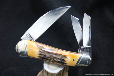 Case Classic 5355 Genuine Stag Wharncliff Whittler.  #23