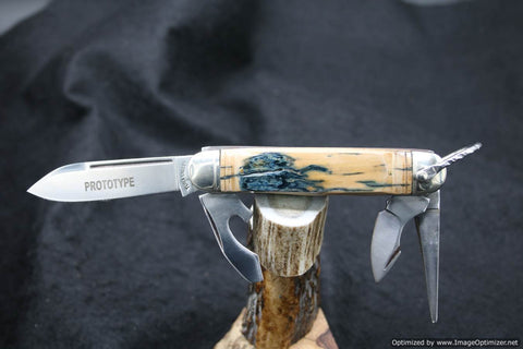 Tuna Valley Cutlery Mammoth Bark Ivory Scout Knife. Prototype!