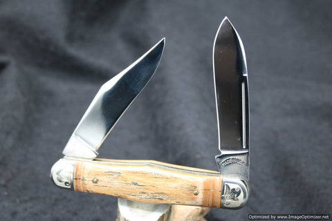 Tuna Valley Cutlery Mammoth Bark Ivory Swell Center Moose Knife.