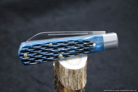 Cooper Cutlery Beaver Falls Blue BJB Jigged Bone Jack Knife.