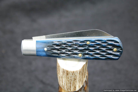 Cooper Cutlery Beaver Falls Blue BJB Jigged Bone Jack Knife.