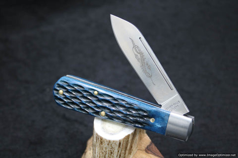 Cooper Cutlery Beaver Falls Blue BJB Jigged Bone Jack Knife.