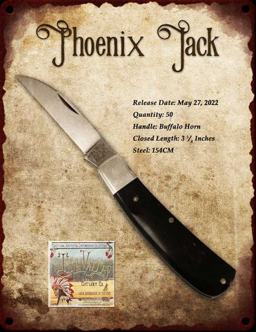 Tuna Valley Cutlery Phoenix Jack Sway Back Genuine India Buffalo Horn.