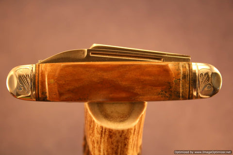 Tuna Valley Cutlery Mammoth Bark Ivory Cattleman.    #536