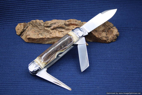 Tuna Valley Cutlery Mammoth Bark Ivory Cattleman.   #541