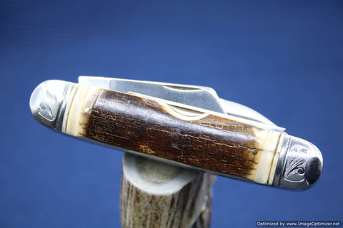 Tuna Valley Cutlery Mammoth Bark Ivory Cattleman.   #541