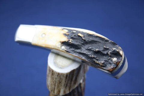 Tuna Valley Cutlery Phoenix Jack Genuine India Burnt Stag