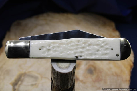 Schatt & Morgan Battle Axe Brand Folding Hunter---White Bone