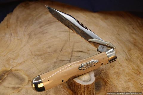 Case Classic 61011 1/2 Cheetah Lockback Genuine Mastodon Ivory. 1 OF 10..