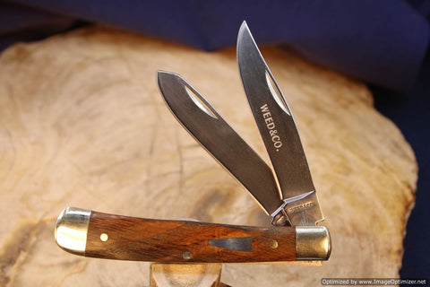 Cooper Cutlery 7219OC Weed & Co Connoisseur Ohio Chestnut Wood Trapper. 50 Made in 2021