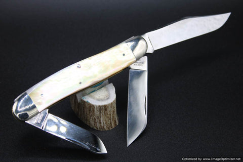 Case Classic 340 Serpentine Stockman Pattern Special Gold Lip Pearl Prototype.