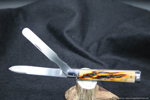 Bill Ruple Rare Doctor's Knife Pattern, Beautiful Stag.