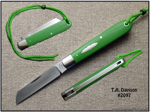Todd Davison Custom Green G-10.  #2097